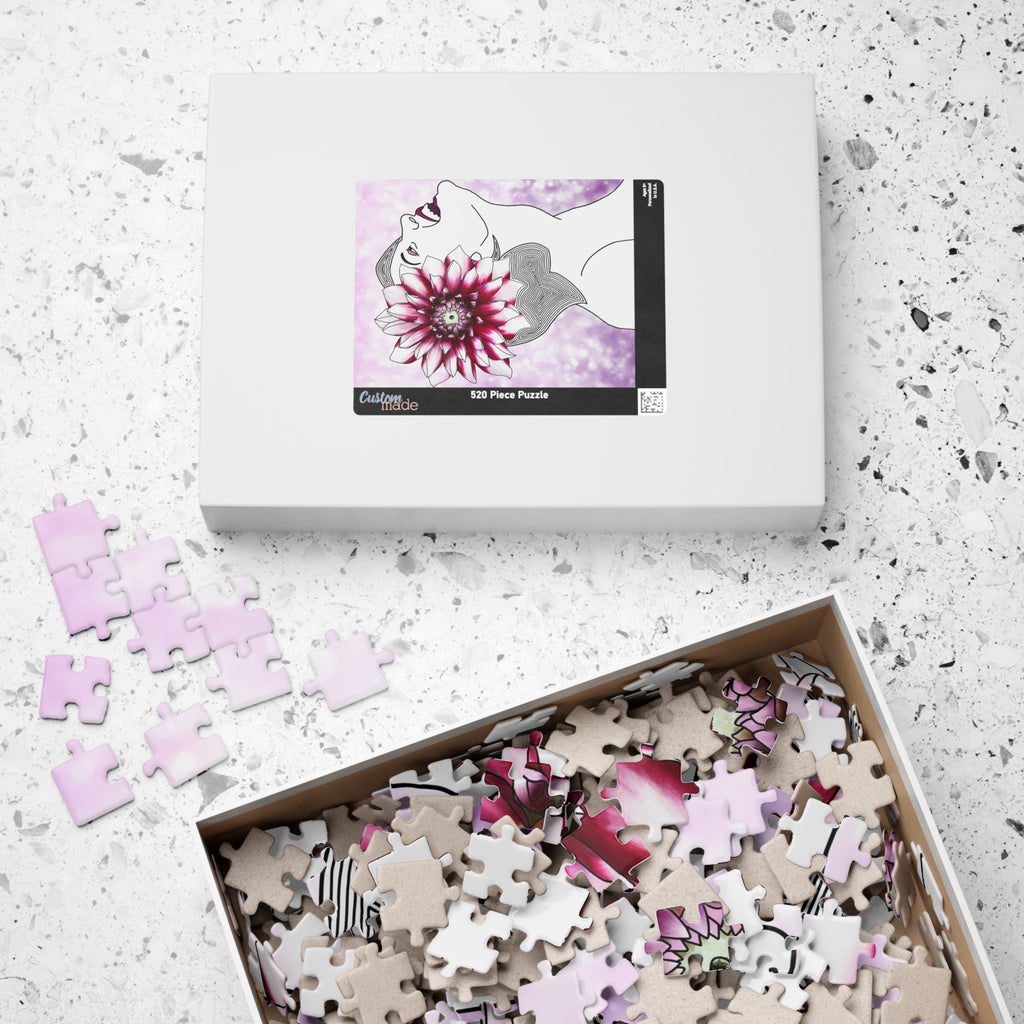 Floral Mind Puzzle — Lady Flower Portrait Jigsaw 520 pcs