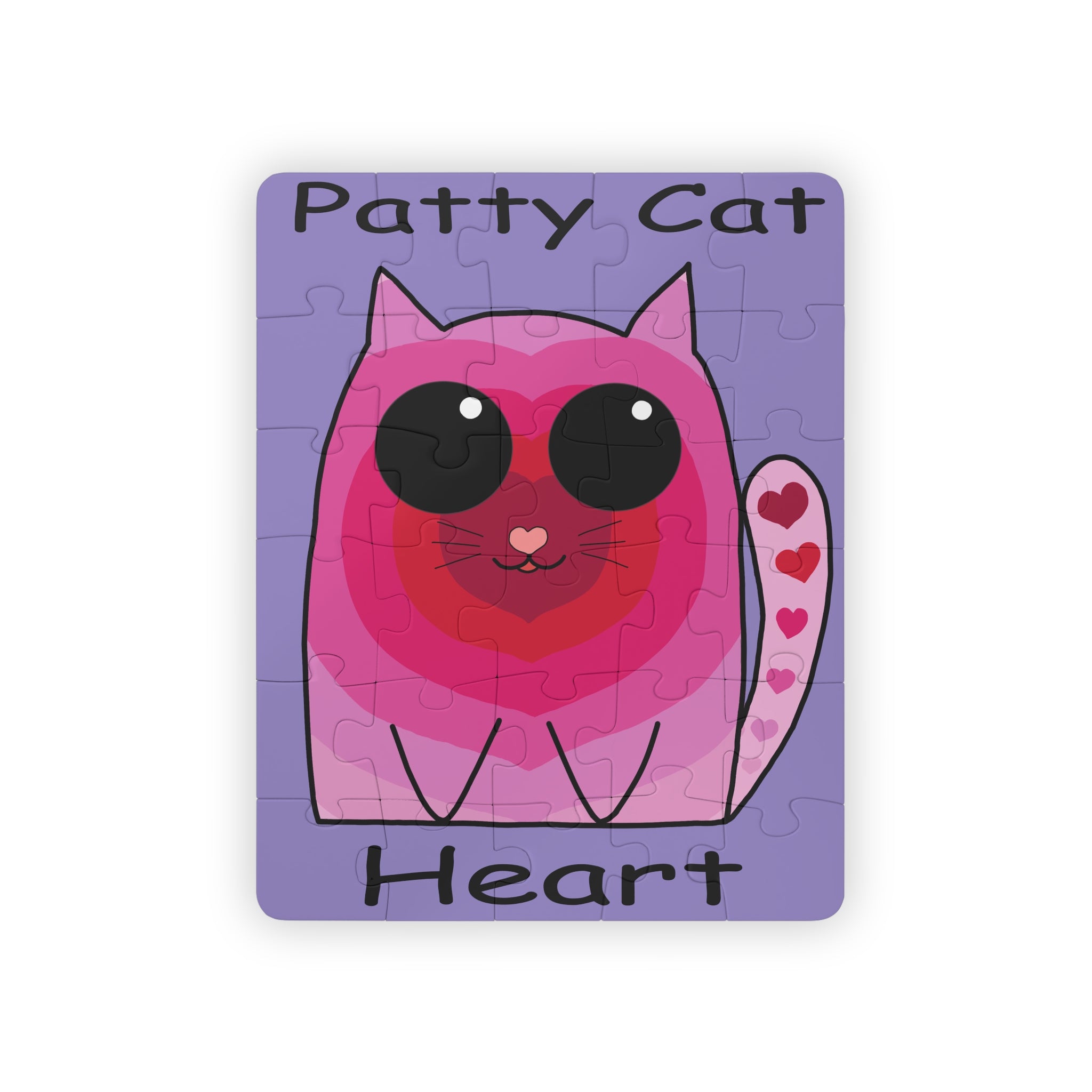 Patty Cat Heart 30‑Piece Kids Puzzle — Cute Pink Cat Jigsaw for Toddlers