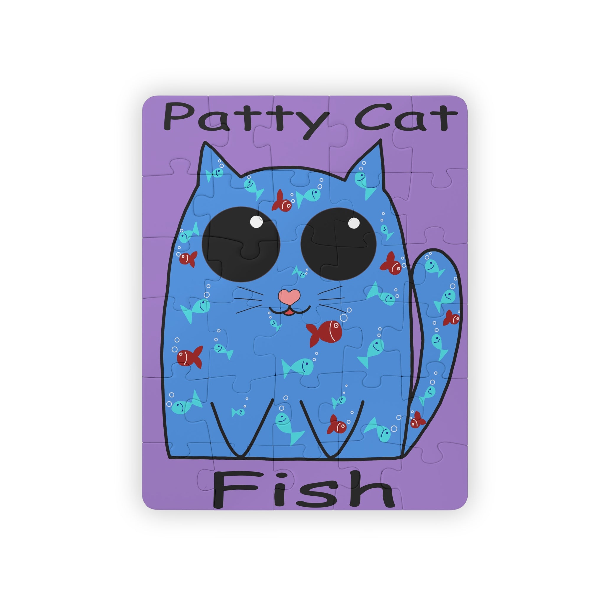 Kids Puzzle — Patty Cat Fish 30-Piece Toddler Jigsaw (Bright Cat Design)