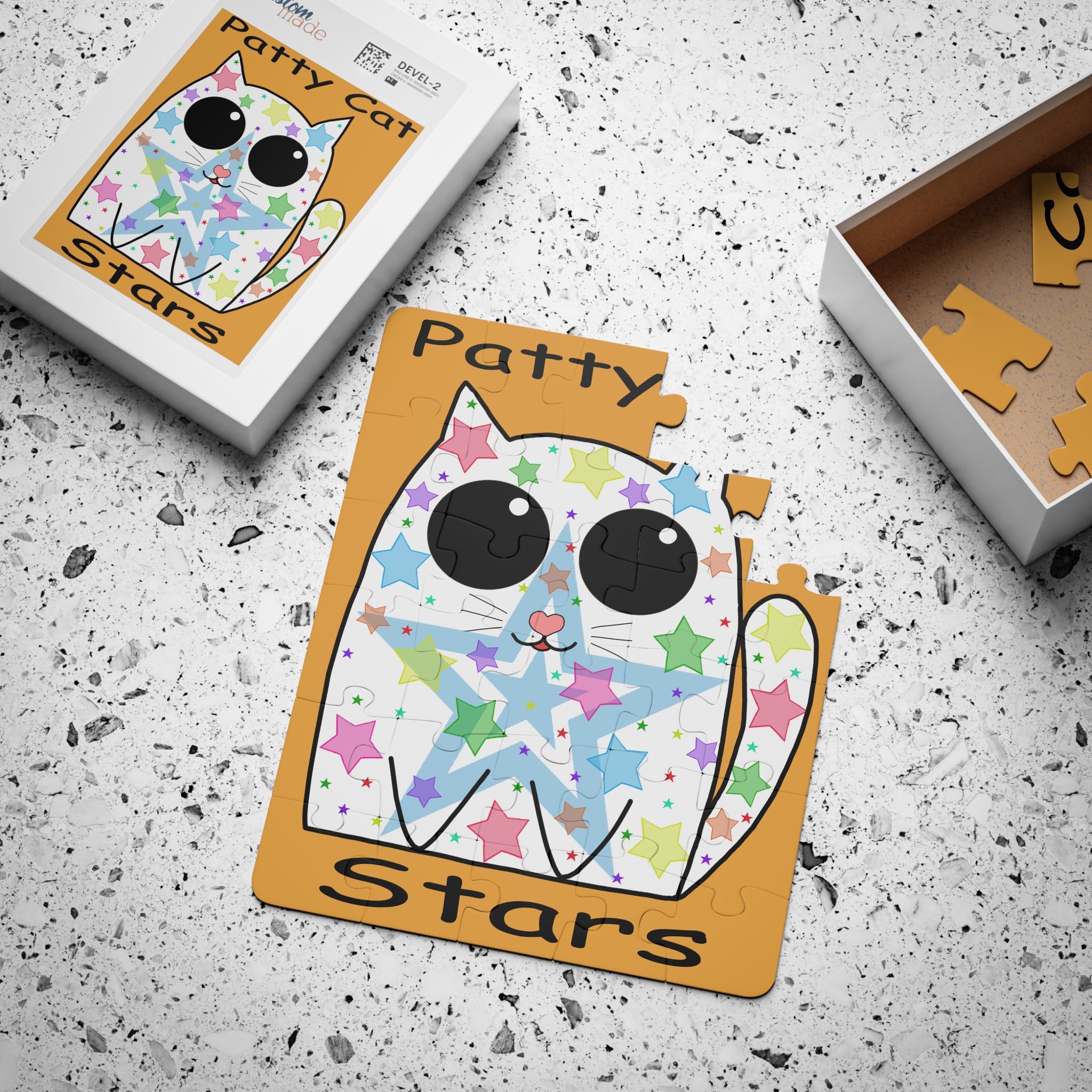 Patty Cat Stars 30‑Piece Kids Puzzle — Cute Colorful Cat Jigsaw for Toddlers & Preschoolers