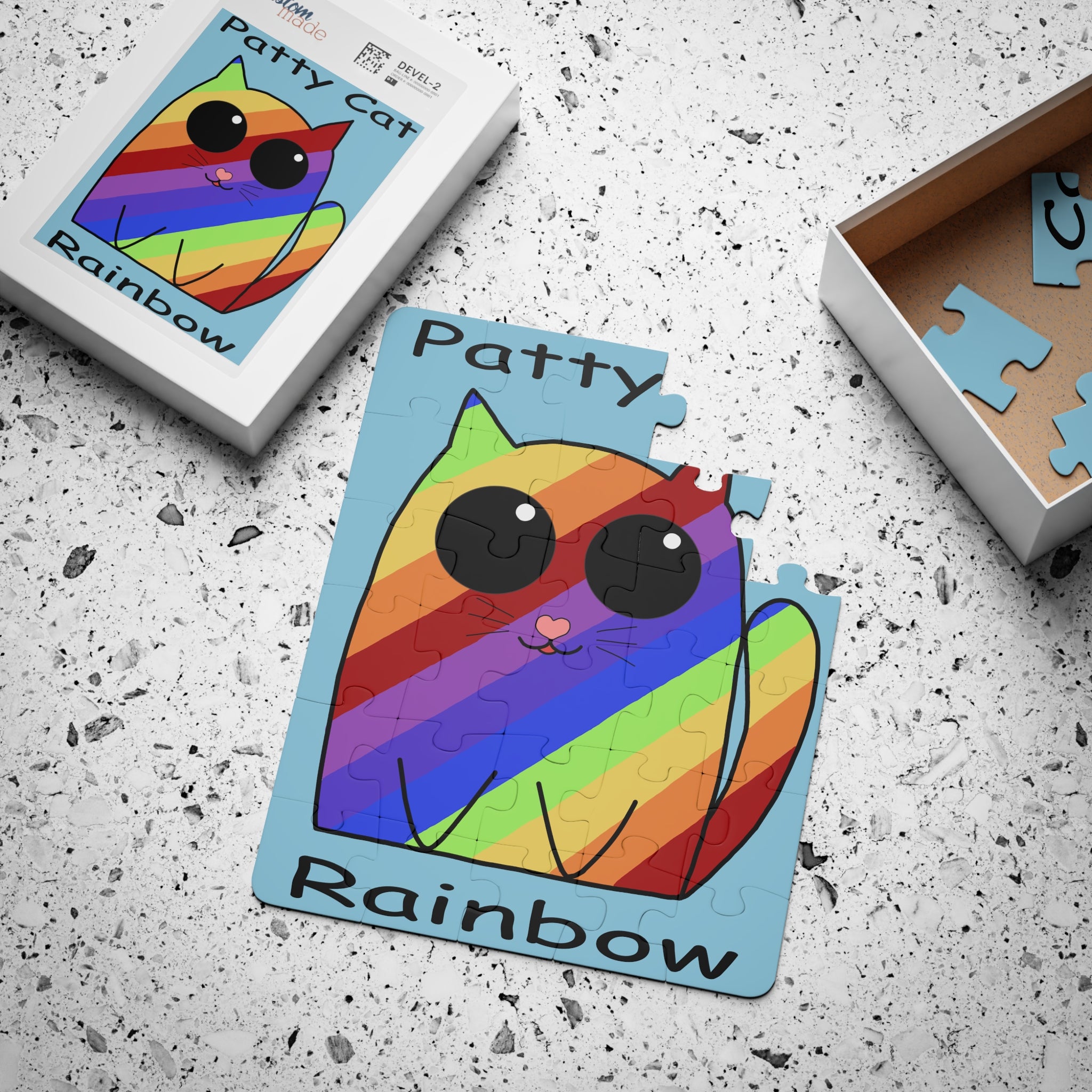 Patty Cat Rainbow 30-Piece Kids' Puzzle – Colorful Toddler Jigsaw