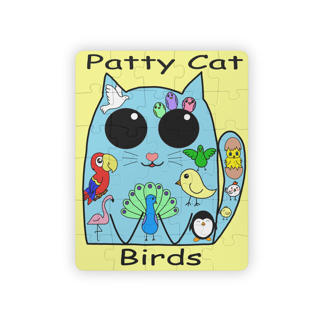 Kids 30-Piece Puzzle — 'Patty Cat Birds' Cute Animal Jigsaw for Toddlers & Preschoolers